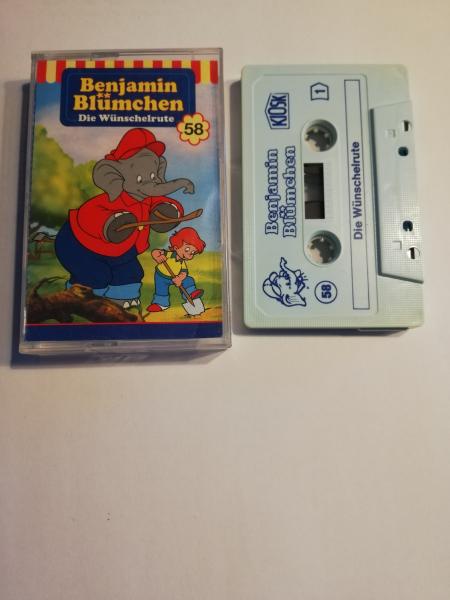 Benjamin Blümchen Folge 58 Die Wünschelrute Weiß mit Blauen Druck 4.27558(Blaues Kiosk-Cover)